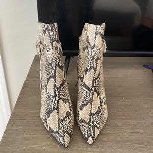 Sam Edelman snakeskin heeled boots